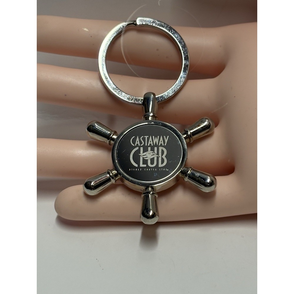 DCL Disney Cruise Line Ship Metal Steering Wheel‎ Keyring Keychain - Picture 2 of 7
